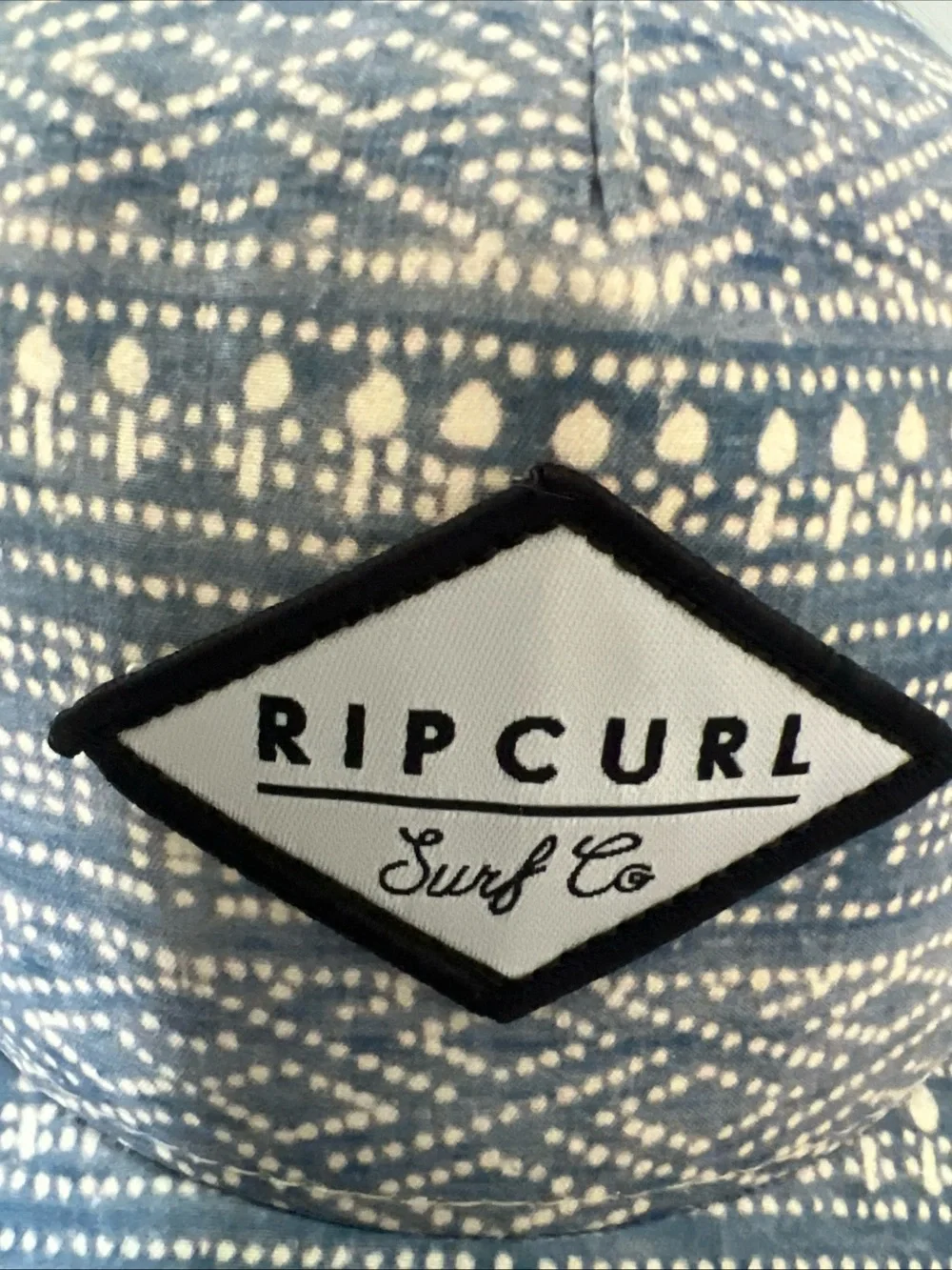 Rip Curl Kids Blue Printed Trucker Hat with White Mesh
